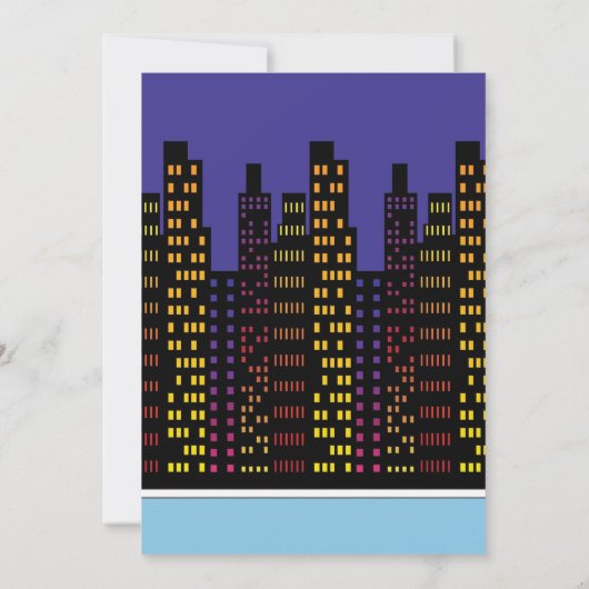 漫画本のスーパーヒーローの誕生日の招待状 招待状 (裏面)