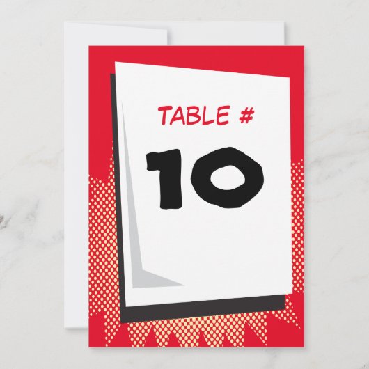 漫画本のファンタジーのバーの（ユダヤ教の）バル・ミツバーのテーブル数カード 招待状 (裏面)