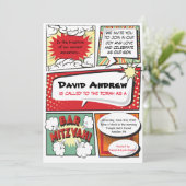 漫画本のファンタジーのバーの(ユダヤ教の)バル・ミツバーの招待状 招待状 (スタンド正面)