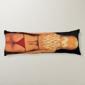 漫画本のブロンドのビキニの可愛い人 ボディピロー (裏面)