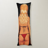 漫画本のブロンドのビキニの可愛い人 ボディピロー (裏面 (縦))