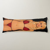 漫画本のブロンドのビキニの可愛い人 ボディピロー (正面)