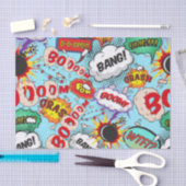 漫画本の文字及び単語の泡 薄葉紙 (クラフト)