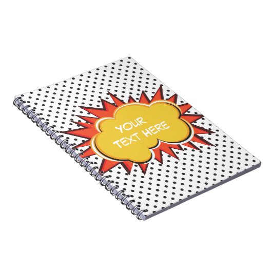 漫画本の爆発のカスタムな文字の泡 ノートブック (右側)