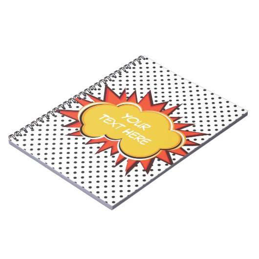 漫画本の爆発のカスタムな文字の泡 ノートブック (左側)