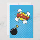 漫画本の英雄の誕生日 招待状 (裏面)