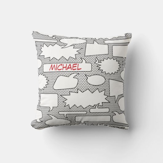 漫画本の話の泡装飾用クッション クッション (正面)