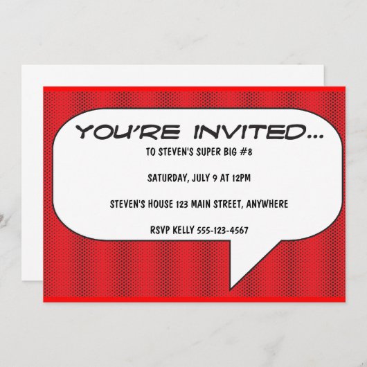 漫画本は招待を出動させます 招待状 (正面/裏面)