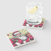 漫画本サンタ/クリスマス ストーンコースター (横)