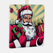 漫画本サンタ/クリスマス セラミックオーナメント (右)
