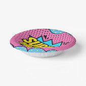 漫画本スーパーヒーローガールバースデー ペーパーボウル (傾斜あり)