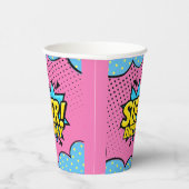 漫画本スーパーヒーローガールバースデー 紙コップ (右)