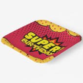 漫画本スーパーヒーローボーイバースデー ペーパープレート (傾斜あり)