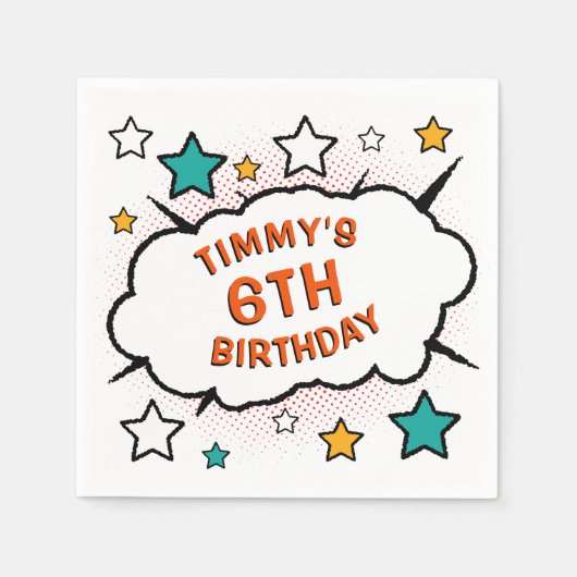 漫画本パーティー!ナプキン スタンダードカクテルナプキン (正面)