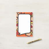 漫画本ポップ・アートのの音声バブル ポストイット (デスク上)