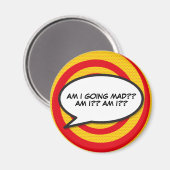 漫画本ポップ・アートのの音声バブル マグネット (正面/裏面)