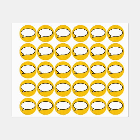 漫画本ポップ・アートのの音声バブル ラベル (シート)