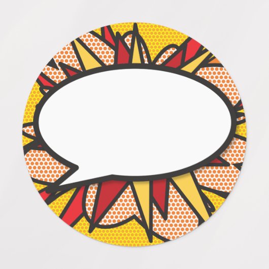 漫画本ポップ・アートのの音声バブル ラベル (デザイン2)