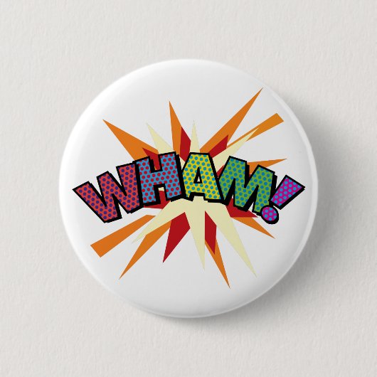 漫画本ポップ・アートのアートWHAM! 缶バッジ (正面)