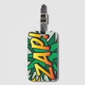 漫画本ポップ・アートのアートZAP パーソナライズされた! ラゲッジタグ (正面縦)