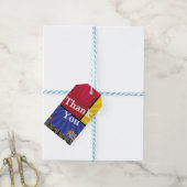 漫画本ポップ・アートの美術誕生日党賛成 ギフトタグ (より糸付き)