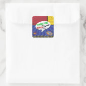 漫画本ポップ・アートの美術誕生日党賛成 スクエアシール (バッグ)