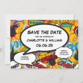 漫画本モダンおもしろい結婚式の日付の保存 セーブザデート (正面)