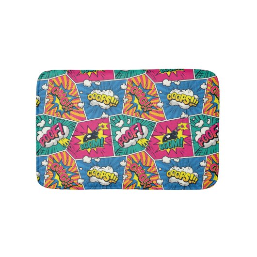 漫画本発話泡風呂マット バスマット (正面)