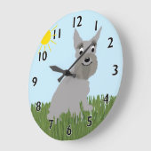 漫画標準シュナウザー時計 ラージ壁時計 (傾斜)