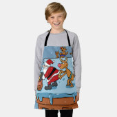 漫画漫画サンタクロースのクリスマス エプロン (着用した状態)