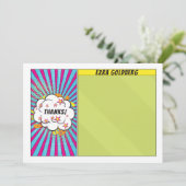 漫画漫画ブックバーまたはバルミツワーありがとう サンキューカード (スタンド正面)