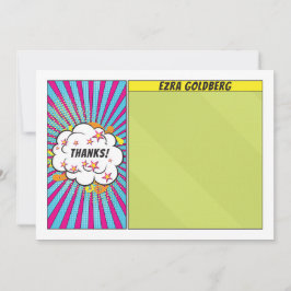 漫画漫画ブックバーまたはバルミツワーありがとう サンキューカード