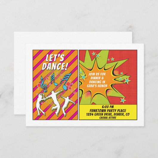 漫画漫画ブックバーまたはバルミツワー披露宴 エンクロージャーカード (正面/裏面)