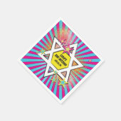 漫画漫画ブックバー（ユダヤ教の）バル・ミツバースターオブデイビッド スタンダードカクテルナプキン (角)