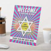 漫画漫画ブックバー(ユダヤ教の)バル・ミツバースターオブデイビッド 台座サイン (インサイチュ)