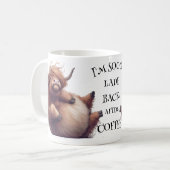 漫画熱狂するのハイランド牛 コーヒーマグカップ (正面左)