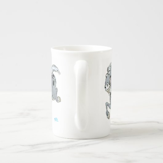 漫画熱狂する馬の骨中国マグ ボーンチャイナマグカップ (裏面)