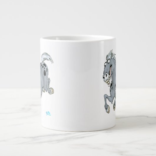 漫画熱狂する馬ジャンボマグ ジャンボコーヒーマグカップ (正面)