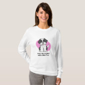 漫画犬のシーズー(犬)のTzuのかわいい長袖 Tシャツ (正面フル)