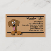 漫画犬の名刺のテンプレート(茶色) 名刺 (裏面)
