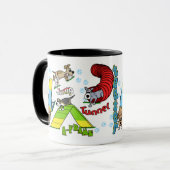 漫画犬の敏捷 マグカップ (正面左)