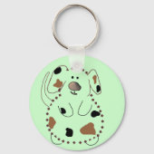 漫画犬のTシャツおよびギフト キーホルダー (正面)