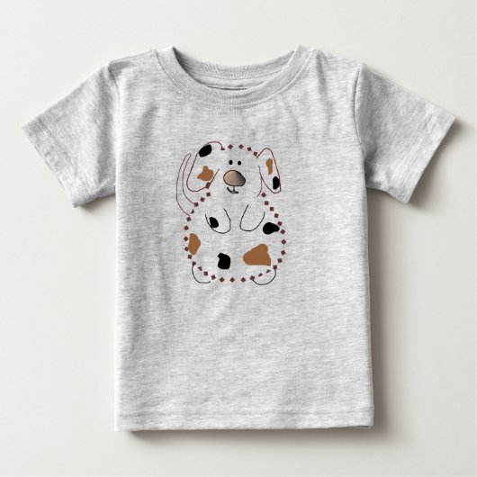 漫画犬のTシャツおよびギフト ベビーTシャツ (正面)