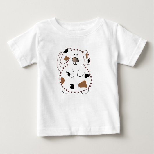 漫画犬のTシャツおよびギフト ベビーTシャツ (正面)