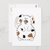 漫画犬のTシャツおよびギフト ポストカード (正面/裏面)