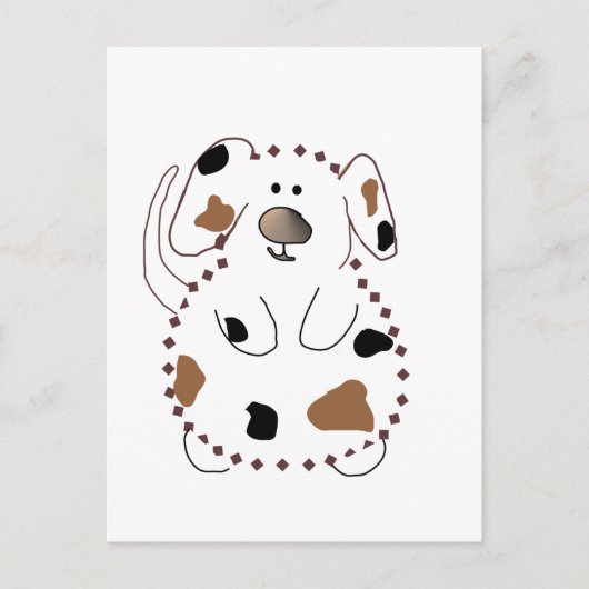 漫画犬のTシャツおよびギフト ポストカード (正面)