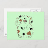 漫画犬のTシャツおよびギフト ポストカード (正面/裏面)