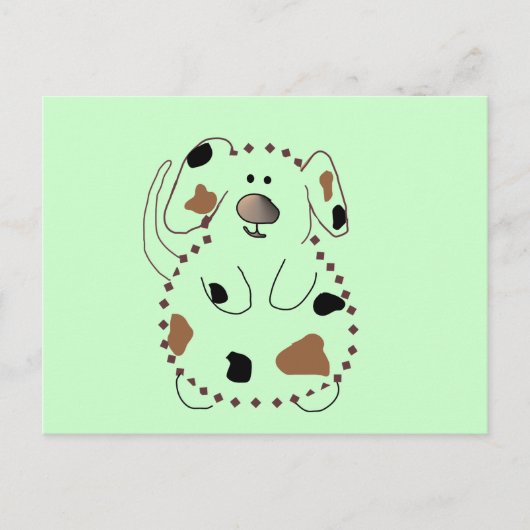 漫画犬のTシャツおよびギフト ポストカード (正面)