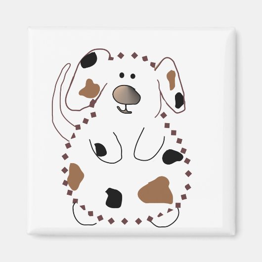 漫画犬のTシャツおよびギフト マグネット (正面)