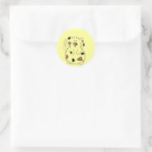 漫画犬のTシャツおよびギフト ラウンドシール (バッグ)